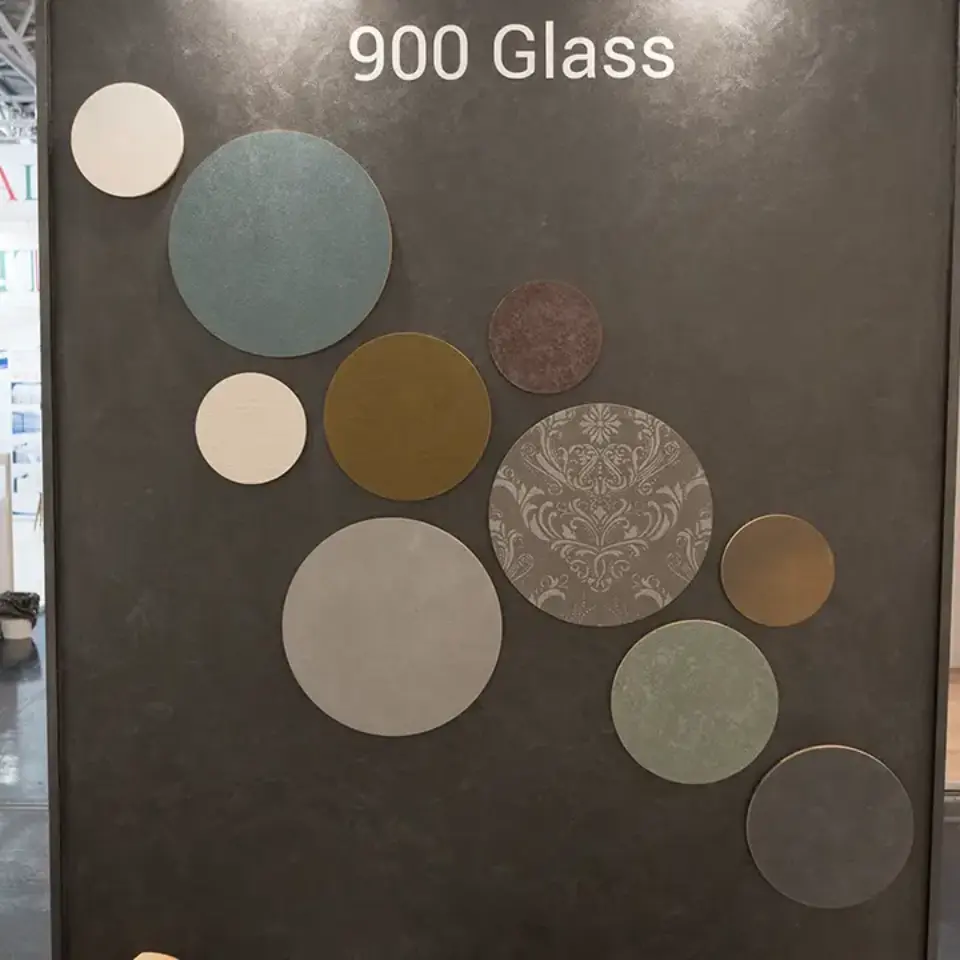 a wall with circles on it